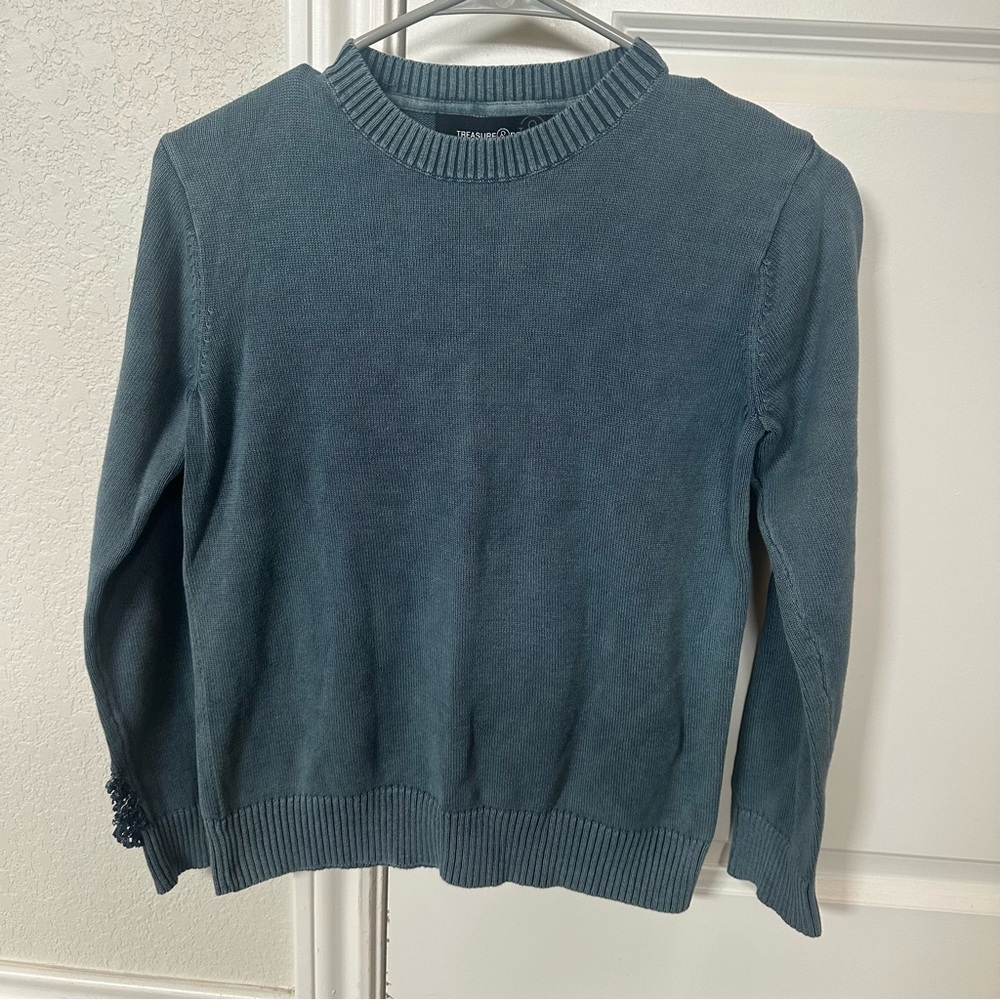 Treasure & Bond Kids Blue Sweater- Sz L (10/12)